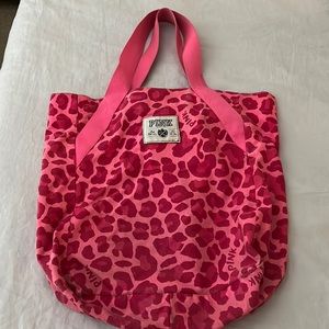 PINK cheetah tote bag